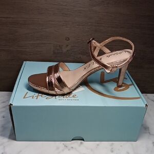 Life Stride Women's Miracle Copper High Heel Sandals Size 7 NEW